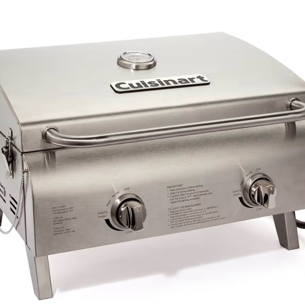 Cuisinart Stainless Steel Portable Grill - Silver